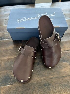 Universal Thread Dark Brown Studded Slip-On Clogs